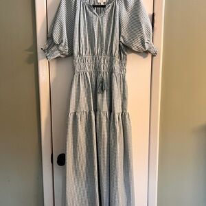 Oddi Green Gingham Maxi Dress